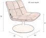 Dutchbone lounge chair bar velvet old pink - Thumbnail 13