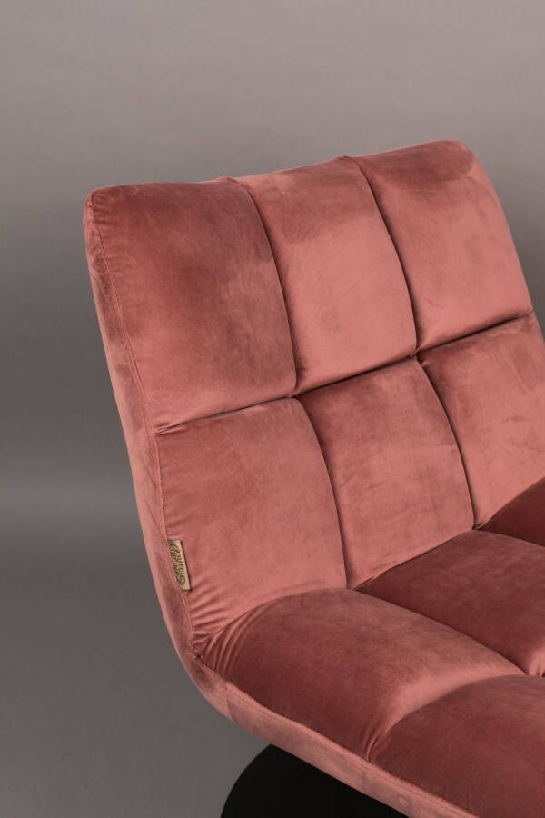 Dutchbone Fauteuil 'Bar' Velvet kleur Roze