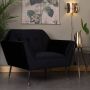 Dutchbone Fauteuil 'Kate' kleur Zwart - Thumbnail 9