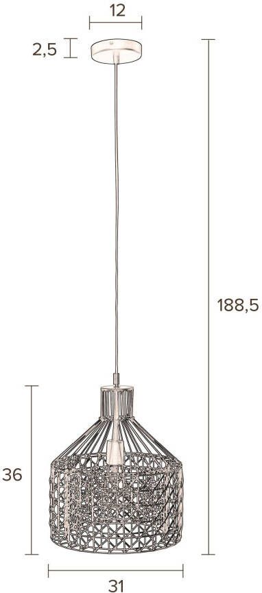 Dutchbone Hanglamp 'Jim' 31cm