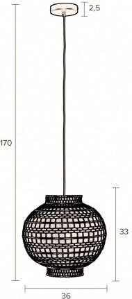 Dutchbone Hanglamp 'Ming' rond 36cm
