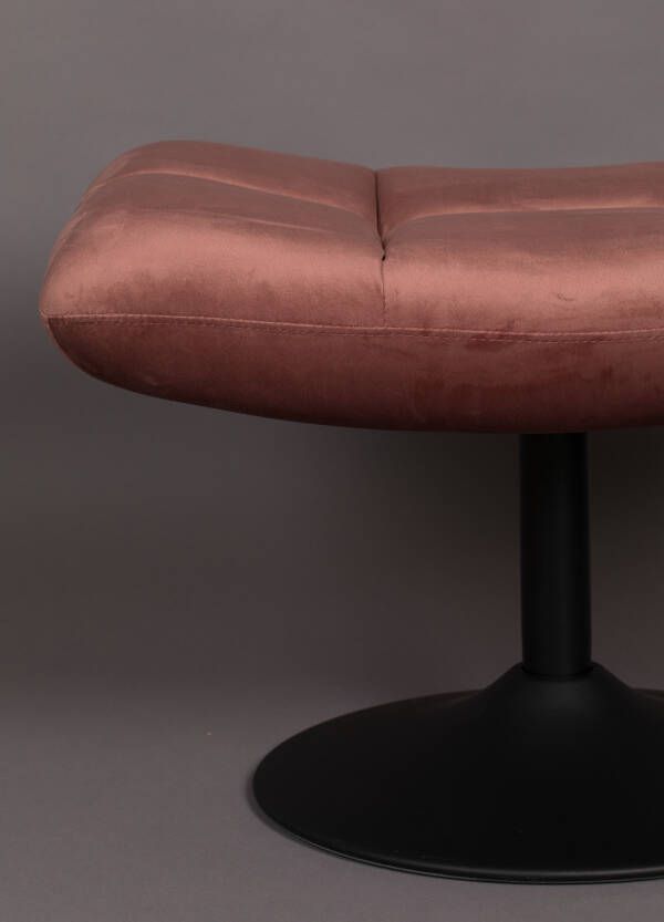 Dutchbone Hocker 'Bar' Velvet kleur Roze