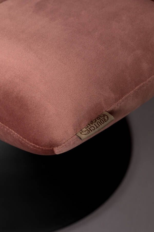 Dutchbone Hocker 'Bar' Velvet kleur Roze