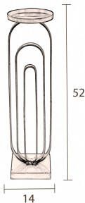 Dutchbone Kandelaar 'Proa' 52cm kleur Zwart