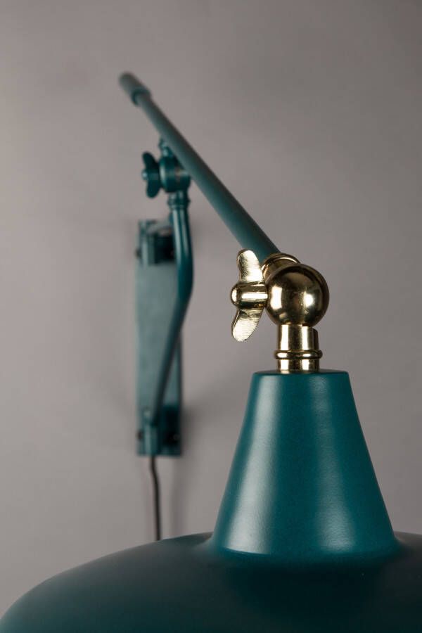 Dutchbone Wandlamp 'Hector' 30cm kleur Teal