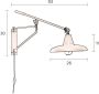 Dutchbone Wandlamp 'Hector' 30cm kleur Teal - Thumbnail 7