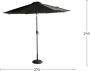 Hartman outdoor Hartman sunline parasol 270cm royal grey. - Thumbnail 3