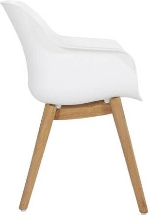 Hartman Tuinstoel 'Sophie Teak' met armleuning kleur Wit