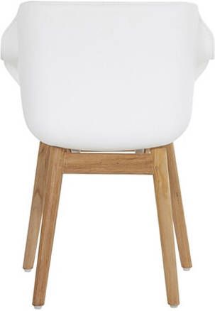 Hartman Tuinstoel 'Sophie Teak' met armleuning kleur Wit