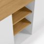 Kave Home Abilen 3-deurs dressoir van eikenhoutfineer met witte lak 180 x 75 cm FSC 100% - Thumbnail 4