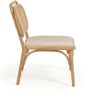 Kave Home Doriane solid oak easy chair with natural finish and upholstered seat - Thumbnail 3
