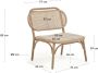 Kave Home Doriane solid oak easy chair with natural finish and upholstered seat - Thumbnail 9