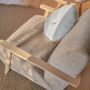 Kave Home Meghan fauteuil in beige chenille en hout met natuurlijke afwerking - Thumbnail 11