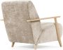 Kave Home Meghan fauteuil in beige chenille en hout met natuurlijke afwerking - Thumbnail 4