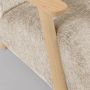Kave Home Meghan fauteuil in beige chenille en hout met natuurlijke afwerking - Thumbnail 7