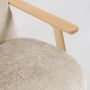 Kave Home Meghan fauteuil in beige chenille en hout met natuurlijke afwerking - Thumbnail 8