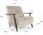 Kave Home Meghan fauteuil in beige chenille en hout met natuurlijke afwerking - Thumbnail 10