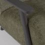 Kave Home Meghan fauteuil in groene chenille en hout met wengé afwerking - Thumbnail 6