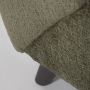 Kave Home Meghan fauteuil in groene chenille en hout met wengé afwerking - Thumbnail 8
