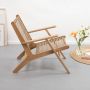 Kave Home Grignoon fauteuil in massief acaciahout en gevlochten synthetisch rotan FSC 100% - Thumbnail 4
