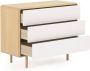 Kave Home Anielle commode met 3 laden in massief essenfineer 99 x 78 5 cm - Thumbnail 3