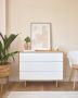 Kave Home Anielle commode met 3 laden in massief essenfineer 99 x 78 5 cm - Thumbnail 10