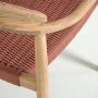 Kave Home Nina stoel gemaakt van massief eucalyptushout en terracotta touw FSC 100% - Thumbnail 6