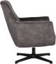 LABEL51 Draaibare Fauteuil 'Toby' Velvet kleur Antraciet - Thumbnail 3