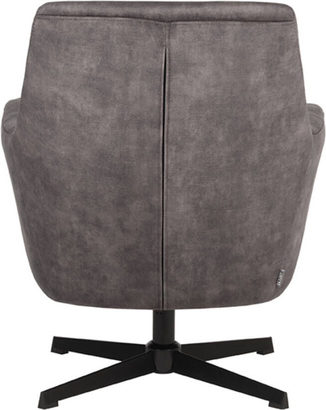 LABEL51 Draaibare Fauteuil 'Toby' Velvet kleur Antraciet