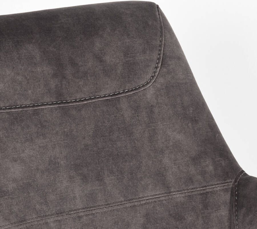 LABEL51 Draaibare Fauteuil 'Toby' Velvet kleur Antraciet