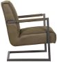 LABEL51 Fauteuil Milo Army Microvezel Zwart Metaal - Thumbnail 4