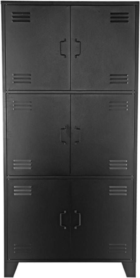 LABEL51 Lockerkast 'Fence' 6-deurs kleur Zwart