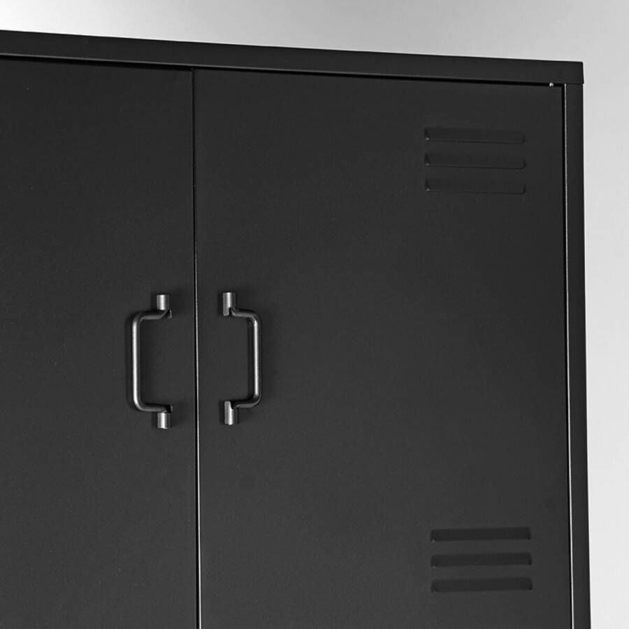 LABEL51 Lockerkast 'Fence' 6-deurs kleur Zwart