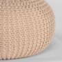 LABEL51 Poef 'Knitted' 70 x 35cm kleur Naturel - Thumbnail 4