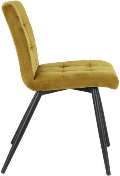 Light & Living Eetkamerstoel 'Olive' velvet oker