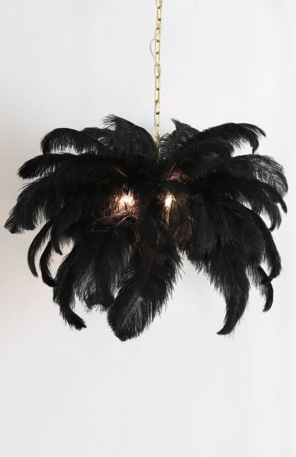 Light & Living Hanglamp 'Feather' Ø80cm kleur Zwart