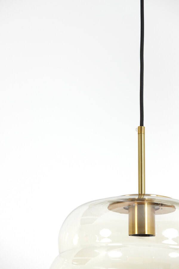 Light & Living Hanglamp 'Misty' 30cm kleur Amber Goud