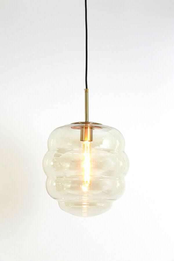 Light & Living Hanglamp 'Misty' 30cm kleur Amber Goud