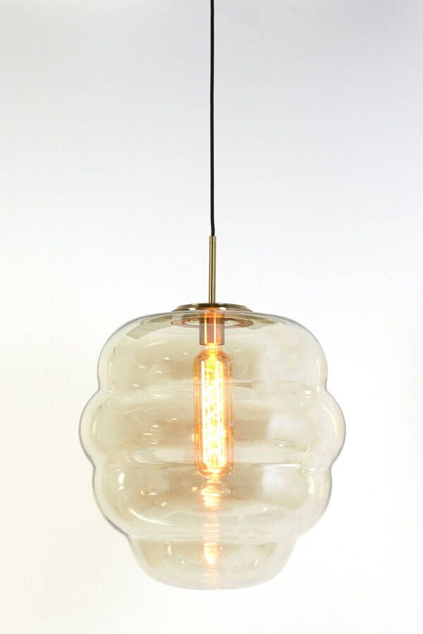 Light & Living Hanglamp 'Misty' 45cm kleur Amber Goud