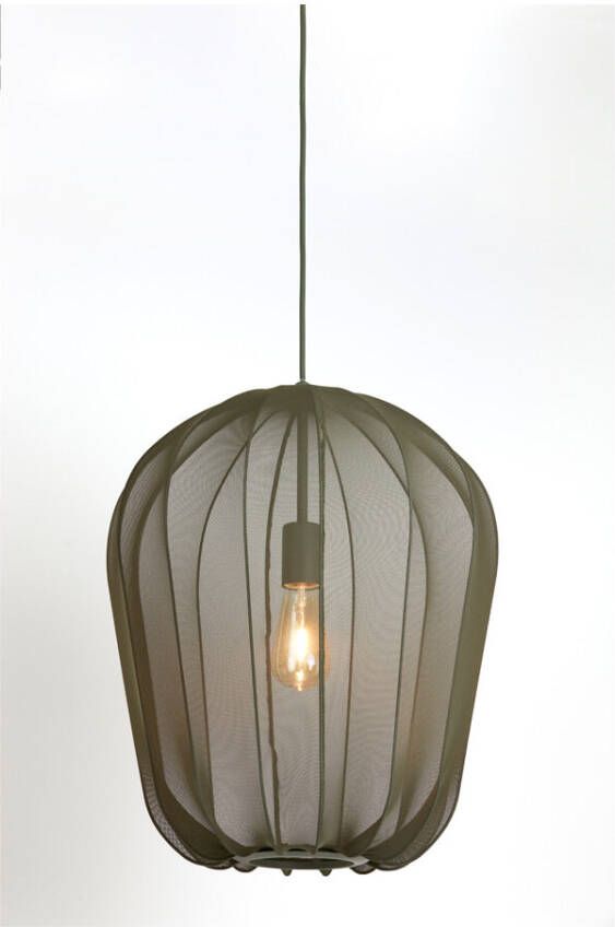 Light & Living Hanglamp 'Plumeria' 42cm kleur Donkergroen