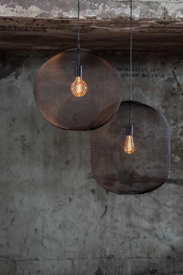 Light & Living Hanglamp 'Reilley' 40cm kleur Mat Zwart