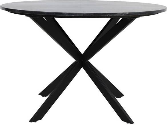 Light & Living Ronde Eettafel 'Tomochi' Ø120cm Marmer kleur Zwart