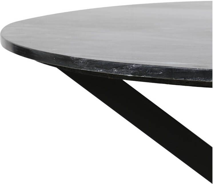 Light & Living Ronde Eettafel 'Tomochi' Ø120cm Marmer kleur Zwart