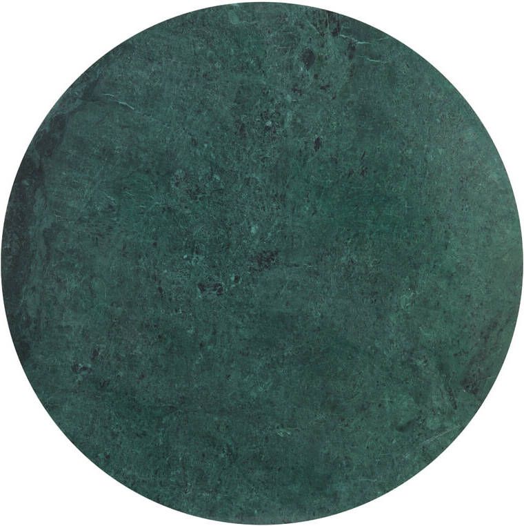 Light & Living Salontafel 'Rickerd' Ø76cm groen marmer+antiek brons