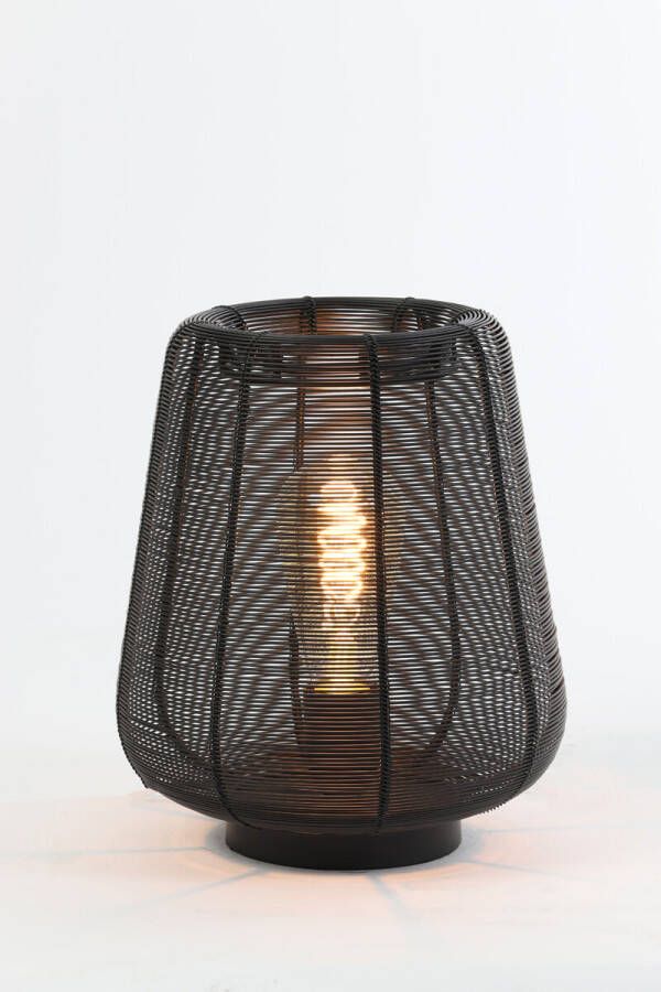 Light & Living Tafellamp 'Adeta' 22cm mat zwart