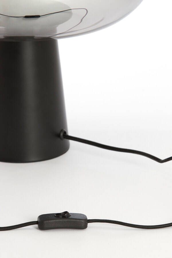 Light & Living Tafellamp 'Misty' 30cm kleur Smoke Mat Zwart