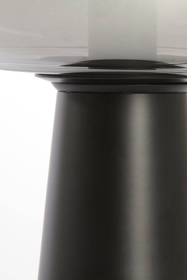Light & Living Tafellamp 'Misty' 30cm kleur Smoke Mat Zwart