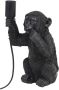 Light & Living Tafellamp Monkey Zwart 20x19 5x34cm Bohemian Woonkamer Slaapkamer - Thumbnail 3