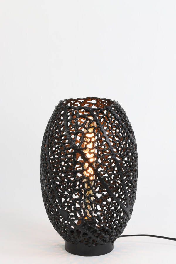Light & Living Tafellamp 'Sinula' 24cm mat zwart