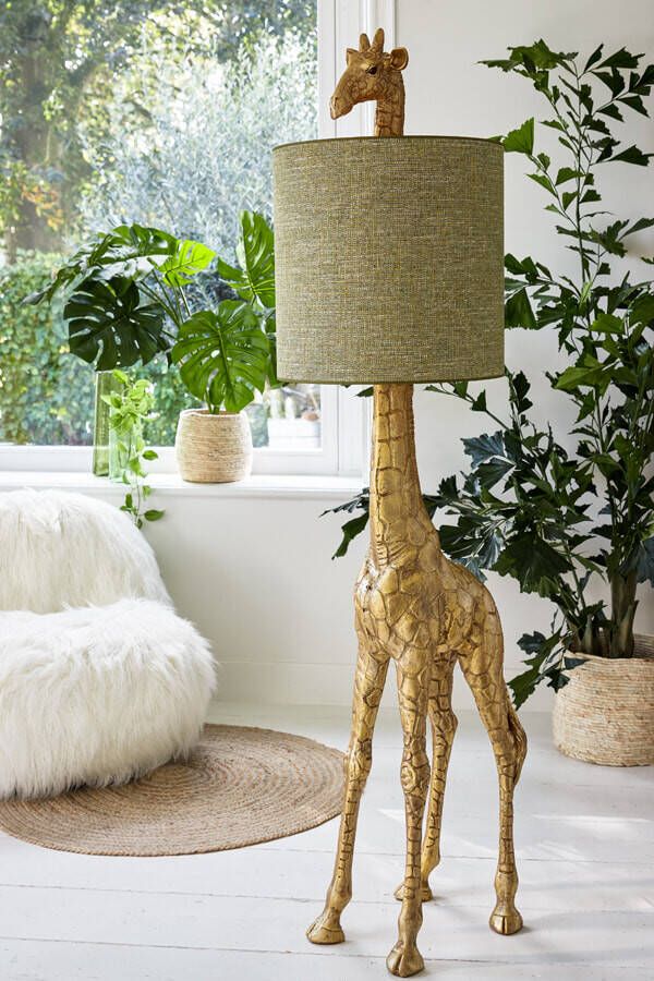 Light & Living Vloerlamp 'Giraffe' 184cm kleur Antiek Brons (excl. kap)